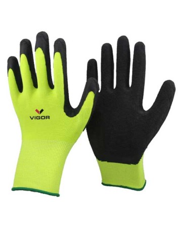  Custom Nylon  Rubber Coated High Grip  Work Gloves with Logo